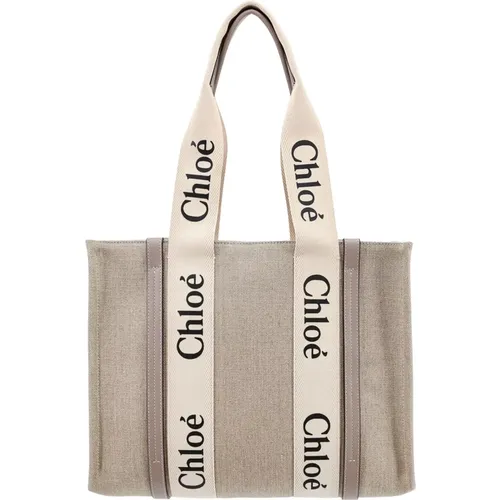 Leder Schultertasche mit Innentasche - Chloé - Modalova