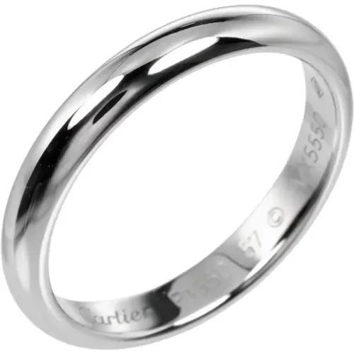 Pre-owned Platinum rings , male, Sizes: ONE SIZE - Cartier Vintage - Modalova