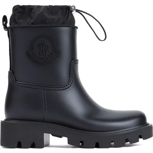 Schwarze Sneakers Stilvolle Wasserdichte Stiefel , Damen, Größe: 36 EU - Moncler - Modalova