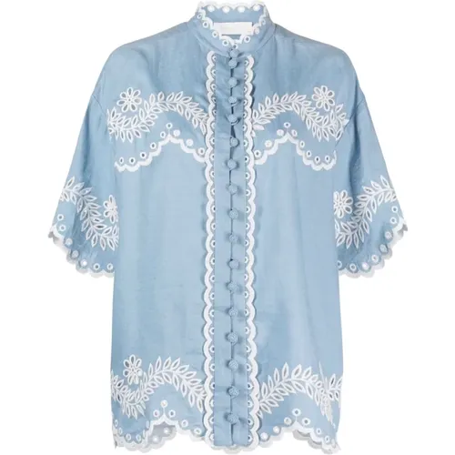 Exquisites Besticktes Baumwollhemd,Stilvolle Hemden - Zimmermann - Modalova