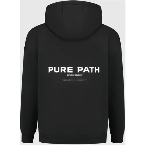 Schwarzer Signature Hoodie Herren , Herren, Größe: L - Pure Path - Modalova