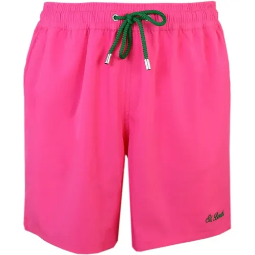 Fuchsia Beach Boxer Shorts , male, Sizes: L, XL - Saint Barth - Modalova