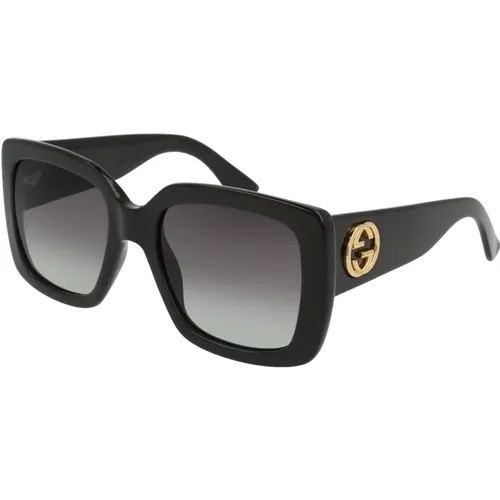 Stylische Sonnenbrille Schwarz Gg0141Sn , Damen, Größe: 53 MM - Gucci - Modalova