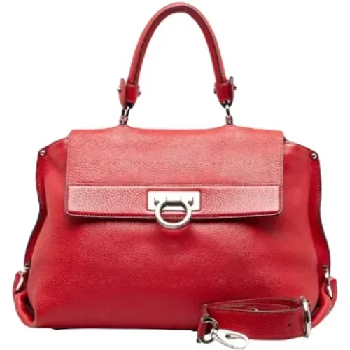 Leather Gancini Bag , female, Sizes: ONE SIZE - Salvatore Ferragamo Pre-owned - Modalova