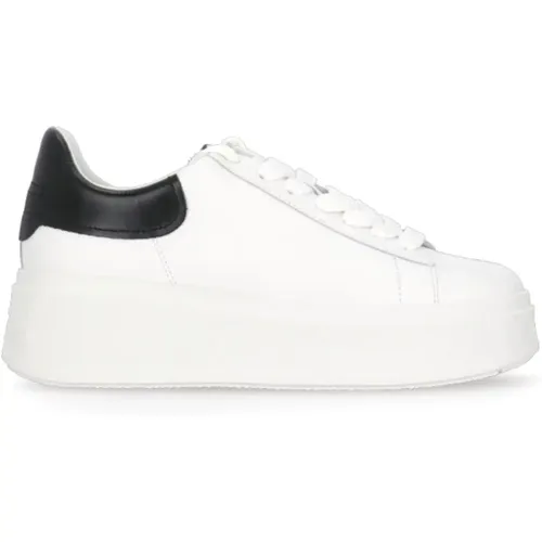 Leather Sneakers with Contrasting Heel , female, Sizes: 4 UK, 5 UK, 7 UK, 3 UK, 6 UK - Ash - Modalova