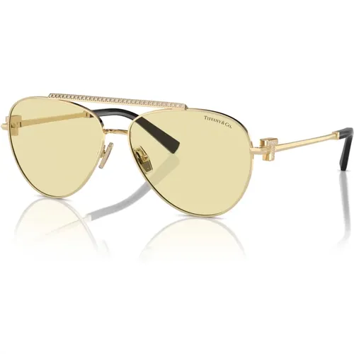 Gold Photocromatic Sunglasses , female, Sizes: 59 MM - Tiffany - Modalova