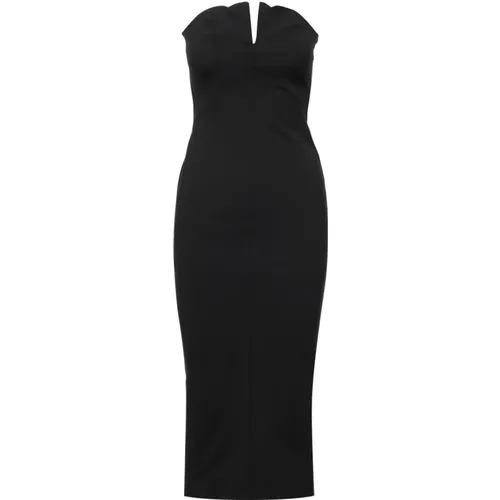 Schwarzes Korsett-Kleid mit Schlitzdetail , Damen, Größe: S - Aniye By - Modalova