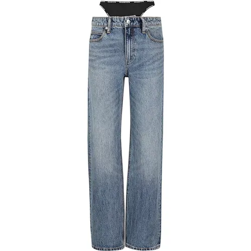 Lässige Mid Rise Jeans , Damen, Größe: W24 - alexander wang - Modalova