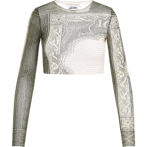 Cartouche Crop Top , female, Sizes: S, XS - Jean Paul Gaultier - Modalova