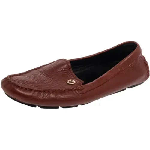 Pre-owned Leather flats , female, Sizes: 3 1/2 UK - Gucci Vintage - Modalova