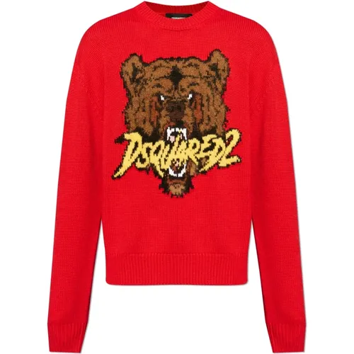 Wool Sweater by , male, Sizes: M, L - Dsquared2 - Modalova