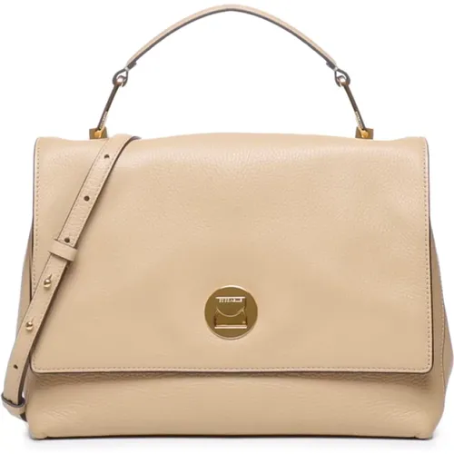 Leather Handbag with Swivel Closure , female, Sizes: ONE SIZE - Coccinelle - Modalova
