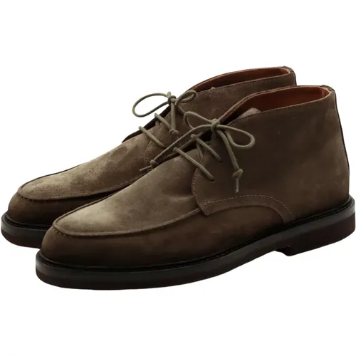 Leather Sneaker with Rounded Toe , male, Sizes: 7 1/2 UK, 9 1/2 UK, 6 UK - Elia Maurizi - Modalova