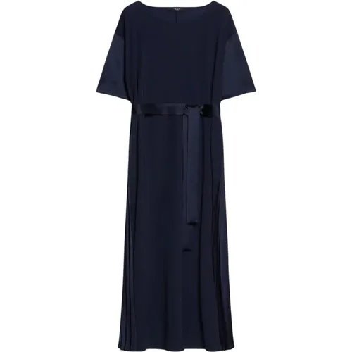 Elegantes Boatneck Kleid mit Satin-Details - Max Mara Weekend - Modalova