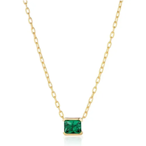 Halskette mit smaragdgeschliffenem grünem Zirkonia - Sif Jakobs Jewellery - Modalova