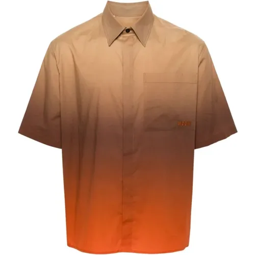 Shirts Beige , male, Sizes: L, XL, 2XL - Msgm - Modalova