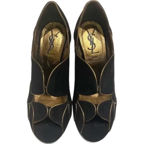 Pre-owned Leather sandals , female, Sizes: 1 1/2 UK - Saint Laurent Vintage - Modalova
