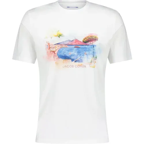 T-Shirt mit Print , Herren, Größe: 3XL - Jacob Cohën - Modalova