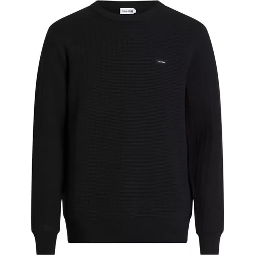 Structured Sweater with 3D Optics , male, Sizes: L, XL - Calvin Klein - Modalova