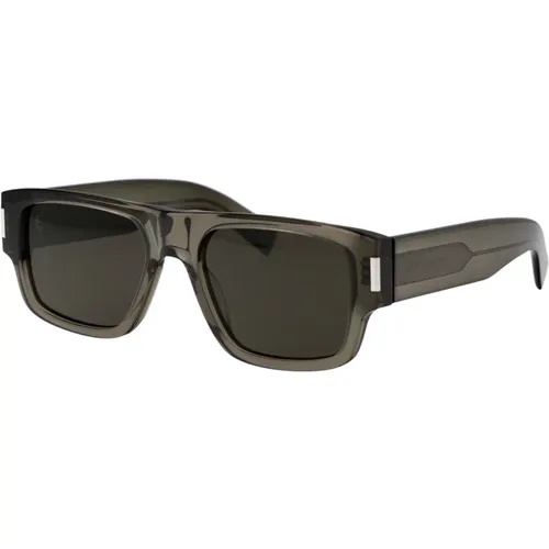Stylische Sonnenbrille SL 659,Braune Eckige Sonnenbrille SL 659 003 - Saint Laurent - Modalova