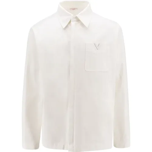 Cotton Jacket with Zipper , male, Sizes: L - Valentino - Modalova