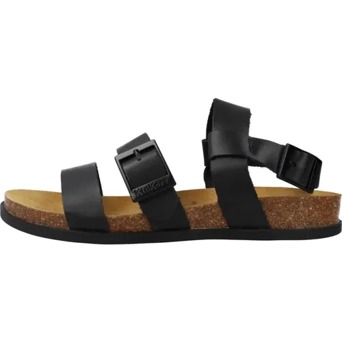 Elegant Buckle Flat Sandalen , Damen, Größe: 39 EU - Kickers - Modalova