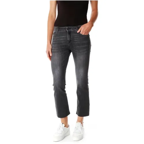 Faaby Cropped Slim Fit Midwaist Jeans , Damen, Größe: W25 L26 - Replay - Modalova