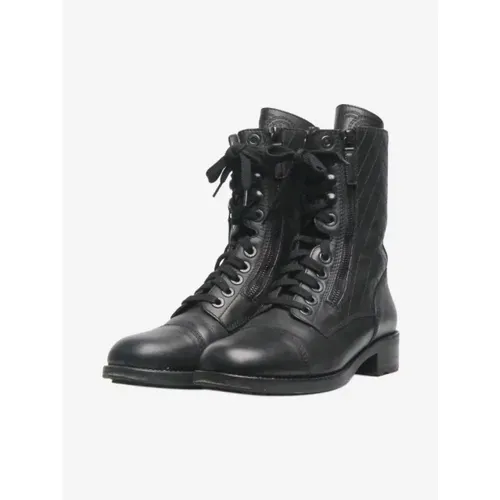 Pre-owned Leather boots , female, Sizes: 6 UK - Chanel Vintage - Modalova