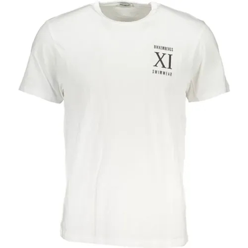 Druck Logo Rundhals T-Shirt , Herren, Größe: XL - Bikkembergs - Modalova