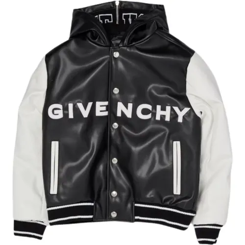 Kinder Bomberjacke Schwarz/Weiß Knopfleiste - Givenchy - Modalova