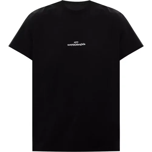 T-shirt with logo , male, Sizes: 2XL, S, L, M, XL - Maison Margiela - Modalova