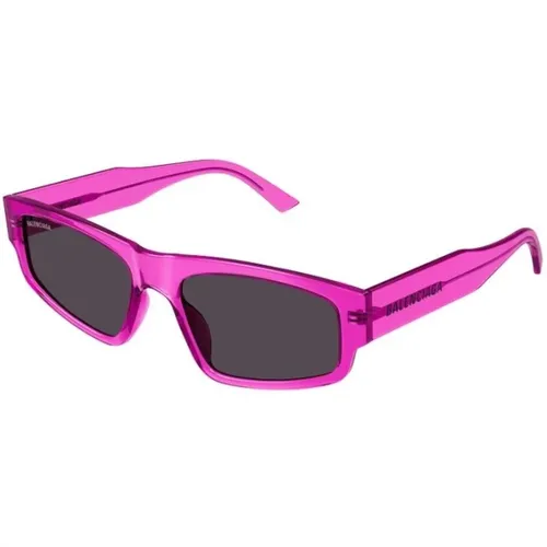 Fuchsia Grey Lens Sunglasses Men , male, Sizes: 56 MM - Balenciaga - Modalova