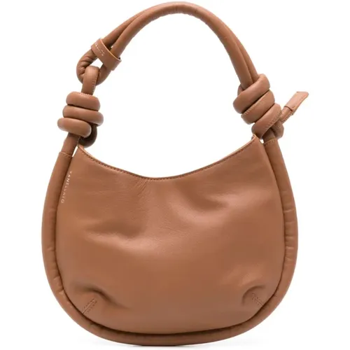Calf Leather Grained Texture Bag , female, Sizes: ONE SIZE - Zanellato - Modalova
