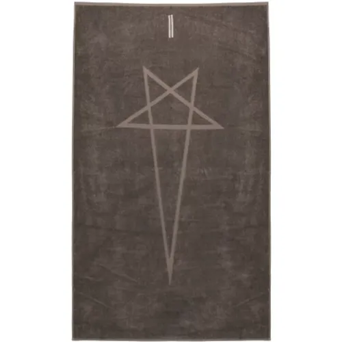 Pentagram Dust-Coloured Beach Towel , unisex, Sizes: ONE SIZE - Rick Owens - Modalova