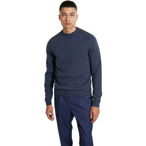 Navy Shetland Wool Sweater , male, Sizes: S, XS, M, L, XL - L'Exception Paris - Modalova