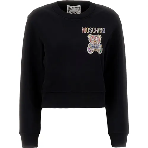 Stylish Felpe Sweatshirt , female, Sizes: L, M - Moschino - Modalova