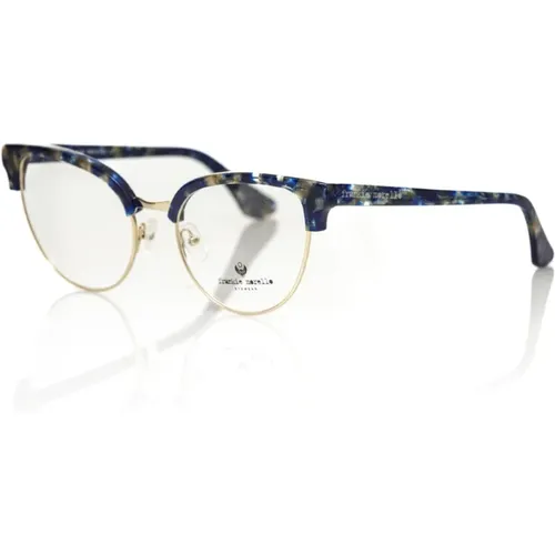 Clubmaster Brille Blau Perlmutt , Damen, Größe: ONE Size - Frankie Morello - Modalova