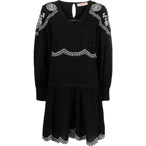 Embroidered short dress , female, Sizes: XS, S - Twinset - Modalova