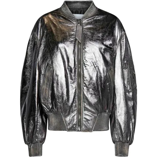 Womens Clothing Jackets Coats Silver Ss24 , female, Sizes: 2XS, S, XS - The Attico - Modalova