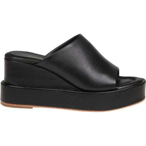 Leather Wedge Sandals , female, Sizes: 3 UK, 6 UK, 7 UK, 5 UK, 4 UK, 8 UK - Paloma Barceló - Modalova