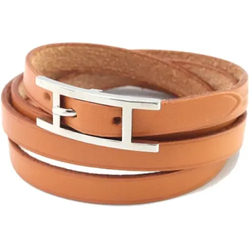 Pre-owned Leather bracelets , female, Sizes: ONE SIZE - Hermès Vintage - Modalova