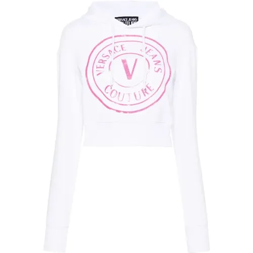 Weiße Kapuzenpullover für Frauen - Versace Jeans Couture - Modalova