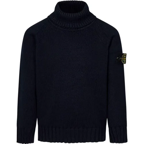 Blauer Rollkragenpullover für Jungen - Stone Island - Modalova