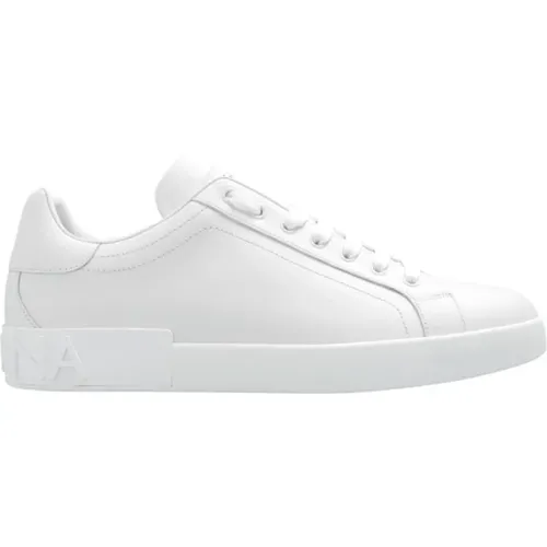 Portofino leather sneakers , male, Sizes: 8 1/2 UK, 7 1/2 UK, 5 1/2 UK, 6 UK, 6 1/2 UK, 9 UK, 10 UK, 7 UK - Dolce & Gabbana - Modalova