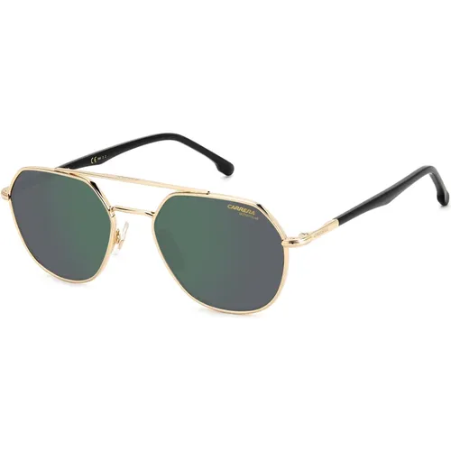 Sunglasses,Gold Havana Sonnenbrille mit Braunen Shaded Gläsern,Gold Gestreifte Schwarze Sonnenbrille - Carrera - Modalova