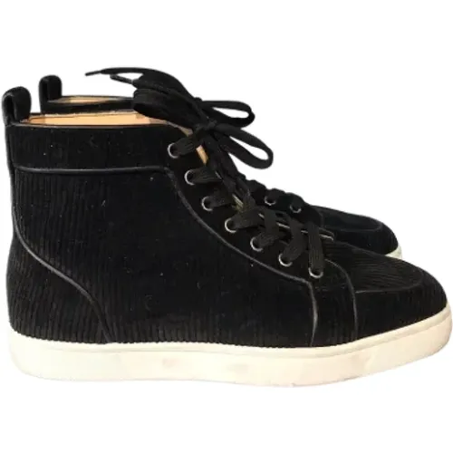 Pre-owned Velvet sneakers , female, Sizes: 6 UK - Christian Louboutin Pre-owned - Modalova