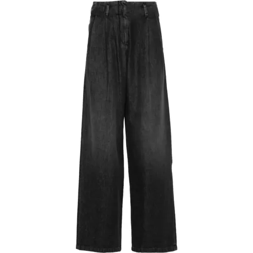 Schwarze Stylische Hose , Damen, Größe: 3XS - Golden Goose - Modalova