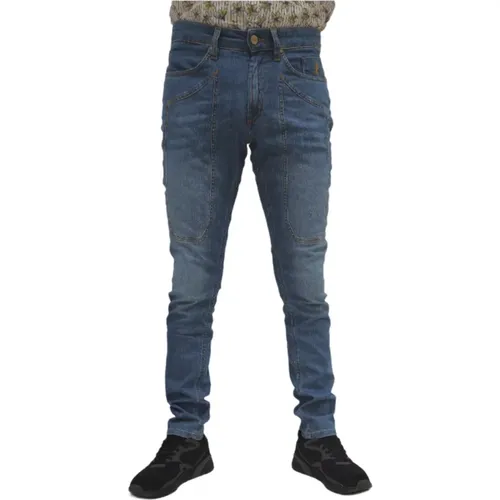 Slim Fit Patch Jeans , Herren, Größe: W32 - Jeckerson - Modalova