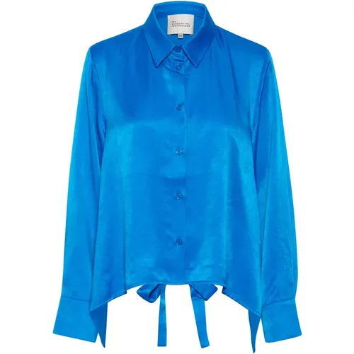 Estellemw Knot Shirt Bluse Directoire , Damen, Größe: S - My Essential Wardrobe - Modalova
