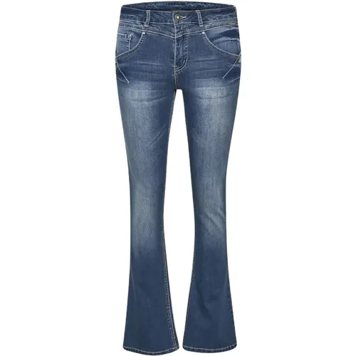 Bootcut Jeans - Stylish Denim Pants , female, Sizes: W26 L34 - Cream - Modalova